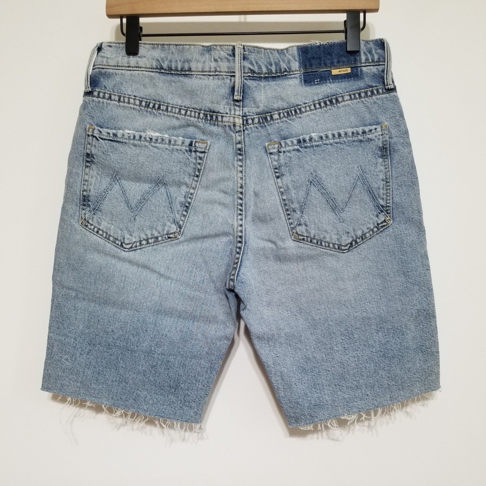 MOTHER Denim Trickster Short Fray Win Some Lose Some Light Wash Size 27 $248 - Picture 9 of 16